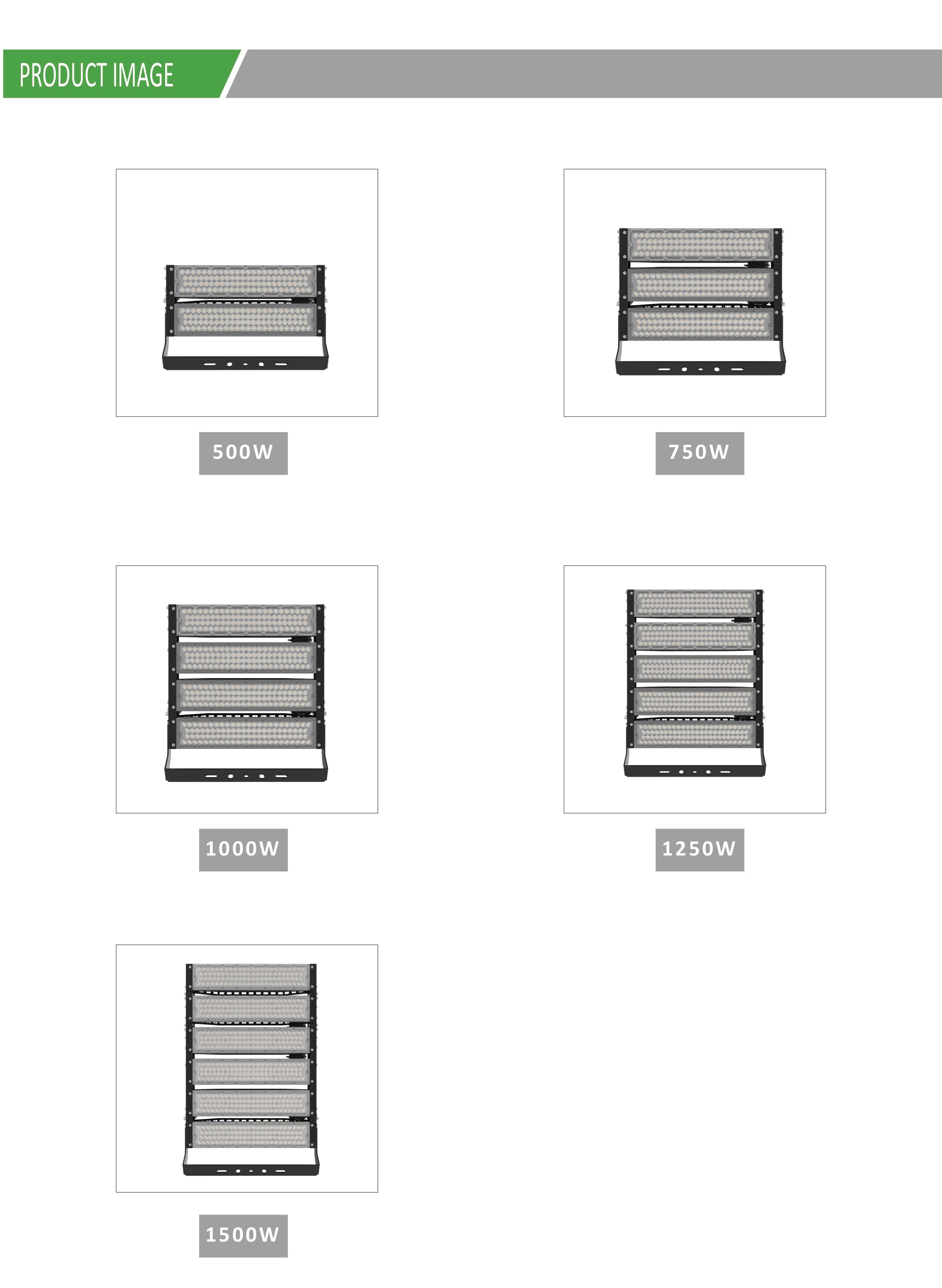 SMD3030 150lm/w LED stadium flood light LED football field lighting 400w 600w 800w 1000w1200w high mast light