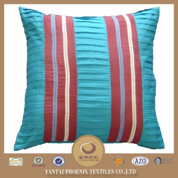 pleated polyester cushion silk fabric cushion