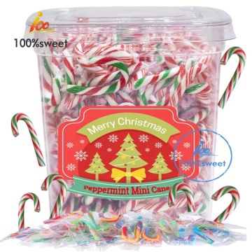 Custom Fruit & Peppermint Mini Candy Canes - Bulk Christmas Candy