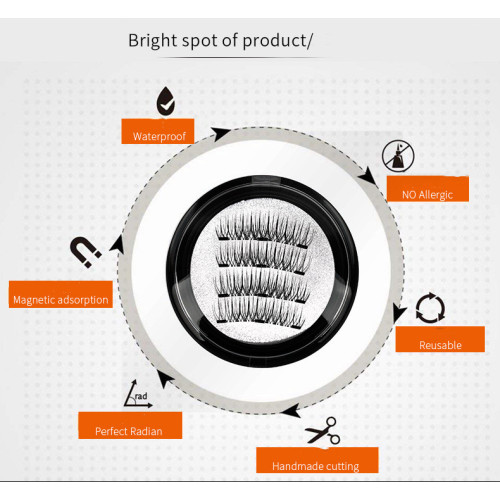 Европейские американские три магнита точат магнитные ресницы