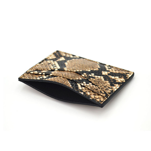 Fashion Python Snakeskin Business Name Credit Card Holder