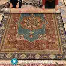6'x9' Handwoven Silk Persian Family Room Rug?