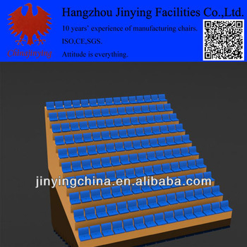 fixed bleacher plastic seat