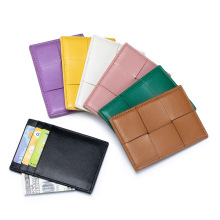 Ultra-Thin Woven Female Business Card Holder - Portable Ticket Holder