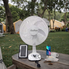 ISolfan Portable Solar-Powered Table Fan Kit