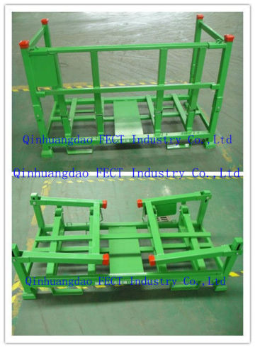 Folding and Stackable Steel Pallet Container