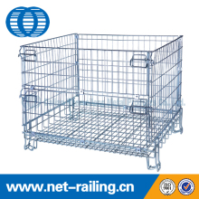 Zinc plated folding metal storage stacking wire mesh container                        
                                                Quality Choice