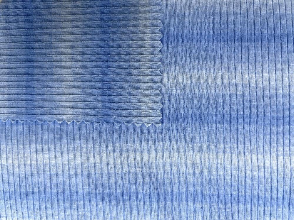 77% Polyester 20% Rayon 3% Spandex Rib Fabric
