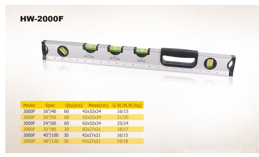 5 eyes aluminium level with handle