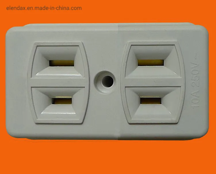 4-полюсная 2-контактная настенная розетка с плоским контактом в филиппинском стиле (AE6004)