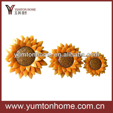 Metal yellow decorative sunflowers