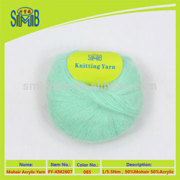 Oeko-Tex hot design fluffy mohair yarn for knitting sweaters factory wholesale 50% mohair acrylic mixed yarn for knitting