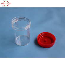 Recipiente de copo de urina de coleta de amostra de plástico 40ml