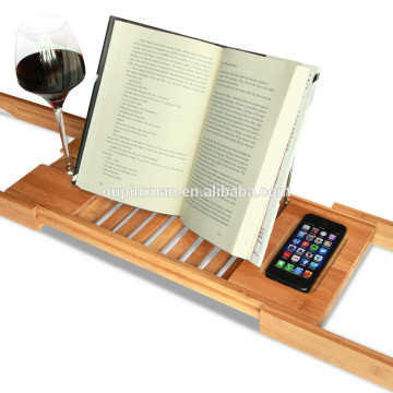 Bamboo Expandable and Adjustable book stand stand for phone book reading stand