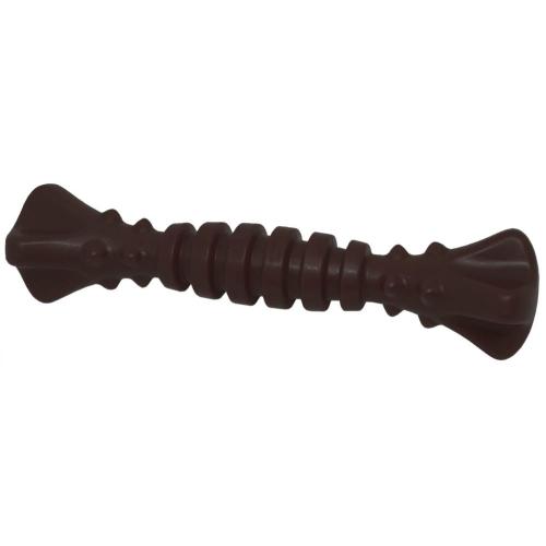 Percell 4.5" Nylon Dog Chew Spiral Bone Chocolate Scent