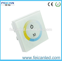 hotsale 2 channels Color-temperature white black Touch Panel led lighting Controller