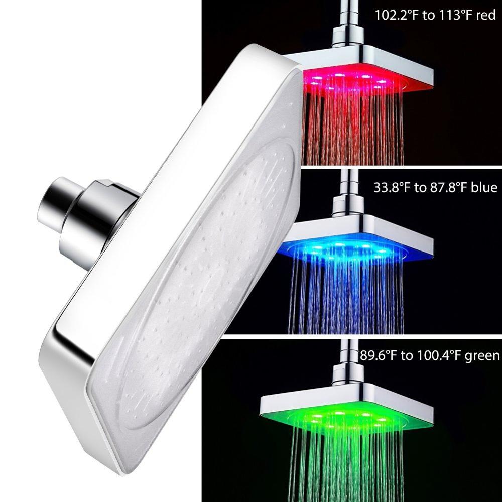 Cabezal de ducha LED de lluvia de montaje de baño Yuyao