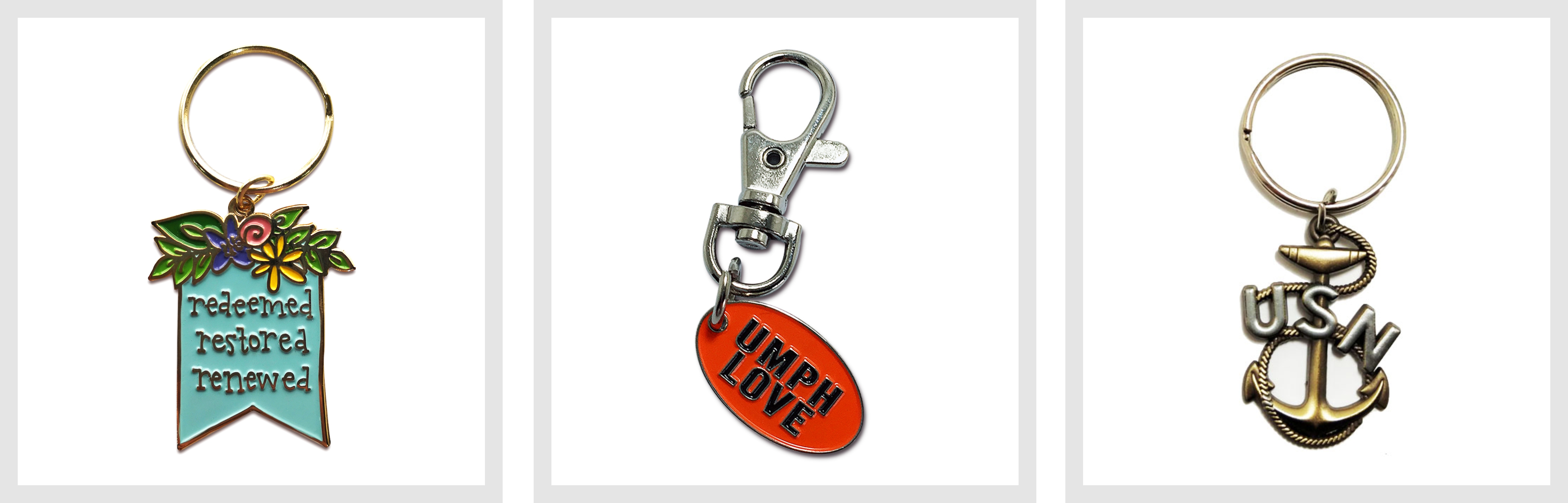 Hot selling personality style popular metal key chain with logo no minimum custom key ring