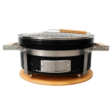 Auplex Ceramic Rotundity Mini Charcoal BBQ Oven Japanese Grill for Barbecue and Tabletop Use
