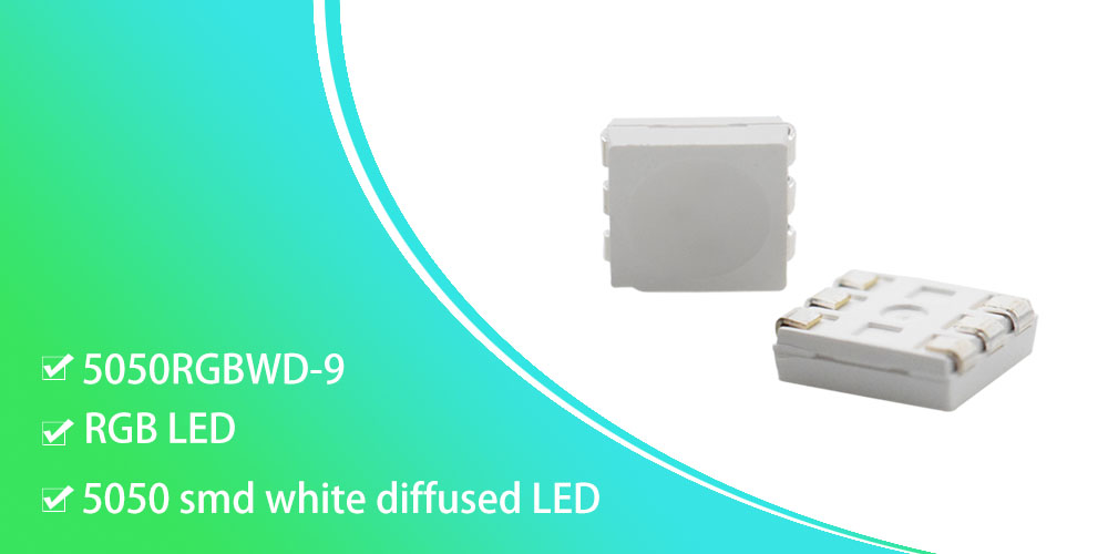 5050RGBWD-9 High Bright Diffused RGB LED SMD 5050 PLCC6