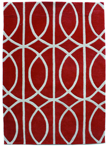 Hand Tufted Carpet with Geometry Design