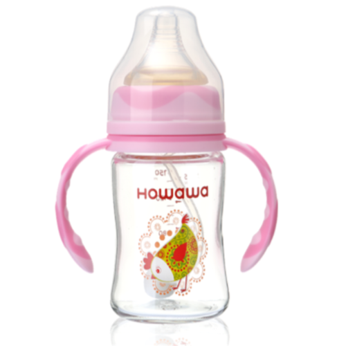 Glazen zuigfles met handvat 240 ml