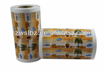 Plastic custom print flexible juice packaging film