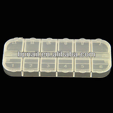 12 Cell Empty Storage Box Case/ Nail Art Tip Storage Box Case