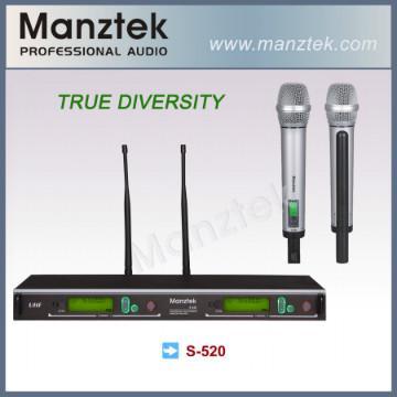 Manztek Professional Ture Diversity UHF Wireless Microphone S-520