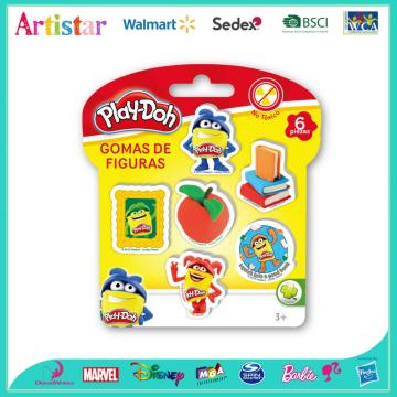 Play-Doh 6-piece eraser set