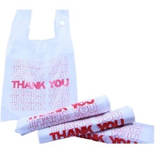 Bulk Custom Printed Thank You Grocery Store Plastic Carrier Grocery Shopping Bag
