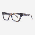 Bevelling Square cat-eye Acetate Female Optical Frames 23A3181