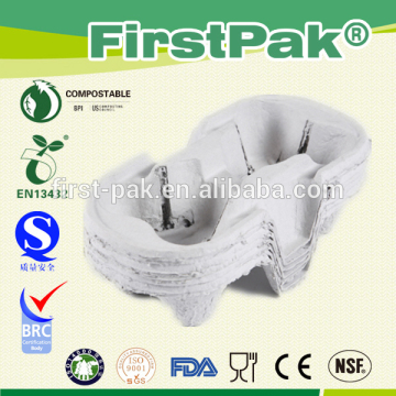 coffee paper cup carrier paper pulp 2 cup tray