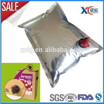 5l bib wine bag in box packaging bag/wine bag in box