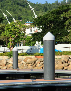Polyethylene Floating Dock Pile Caps for Marine Coned Piling