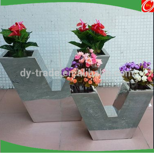 New " V" shape Stainless steel office planter /flower pot /flower planter