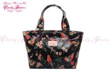 Modern black Floral Printed Reusable Shopping Bags for wome
