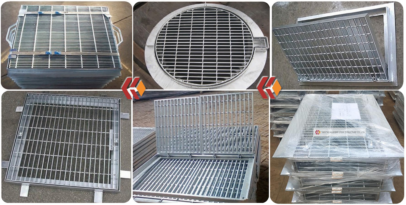 Outdoor Galvanized Steel Trench Cover / Drainage Cover