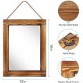 Decorative Wall Mirror with Wood Framed