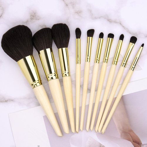 2022 Hot-Saling 10pcs Plastic Handle Makeup Brushes Kit accept OEM ODM