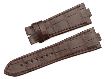 VC02 Genuine alligator Leather Watch Band For VC- Brown