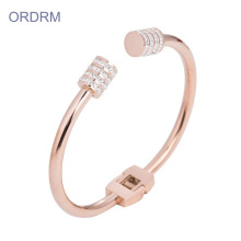 Cute Simple Rhinestone Open Bangle Bracelets For Women