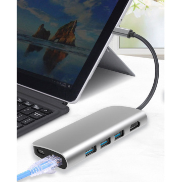 Estação de acoplamento multifuncional 8 EM 1 USB-C