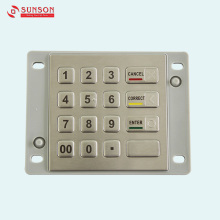 16 Key Stainless Steel ATM Keyboard For Data Encrypting