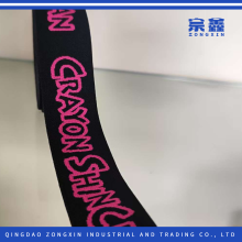 Narrow Elastic Webbing with Anime Text for Kidswear