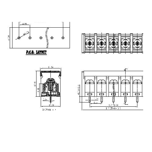 AT838-8.25XXX-C Barrier Terminal Block Pitch8 AT838-8.25XXX-C Barrier Terminal Block Pitch8