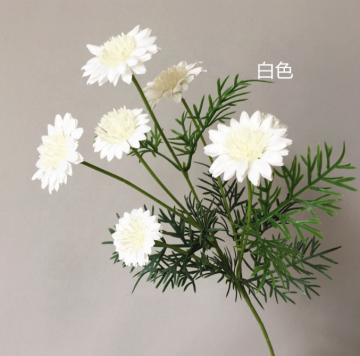 Wholesale 7 Heads Artificial Daisy Flowers Silk Gerbera for Wedding Decor