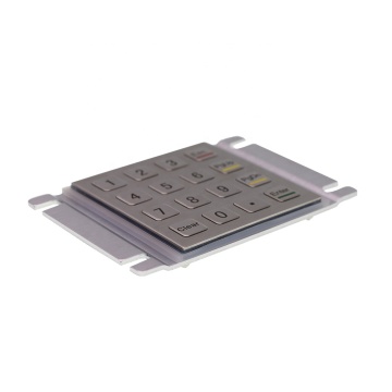 Metal keypad for vending kiosk