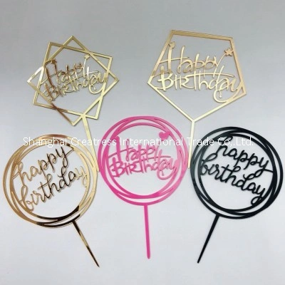 Happy Anniversary Glitter Acrylic Cake Topper Suppliers