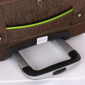 Waterproof brown fabric trolley luggage